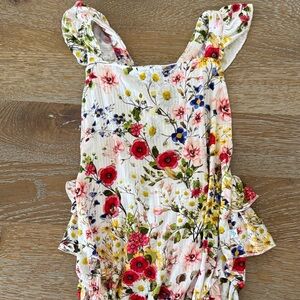 Posh Peanut Floral Ruffle Dress